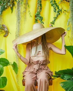 Shade Me Gold - handmade straw beach hats