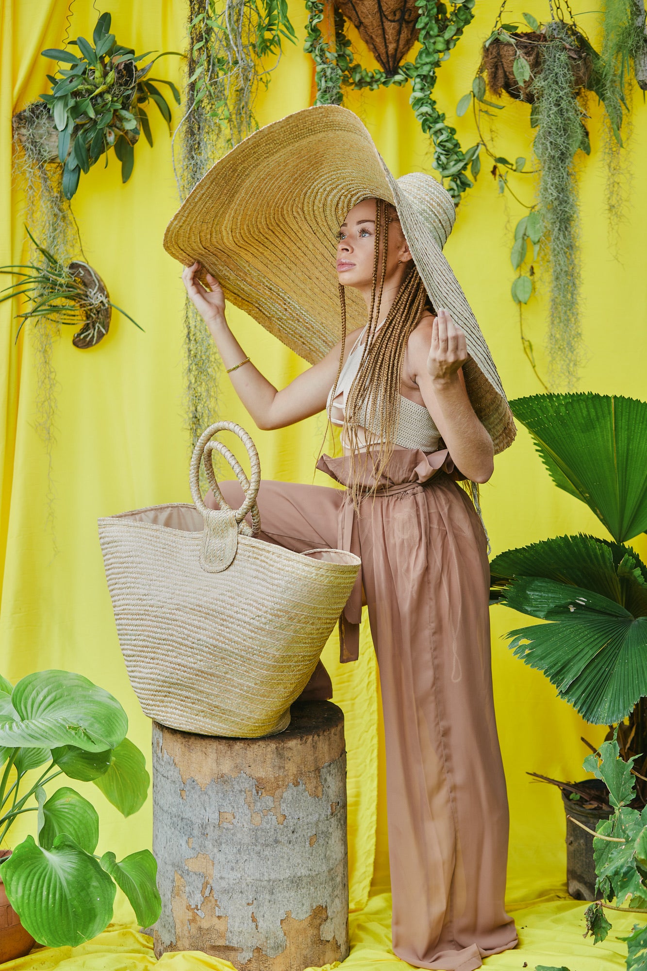 Extra Large Shade Me - handmade straw beach hats – Tia Clothes Girl